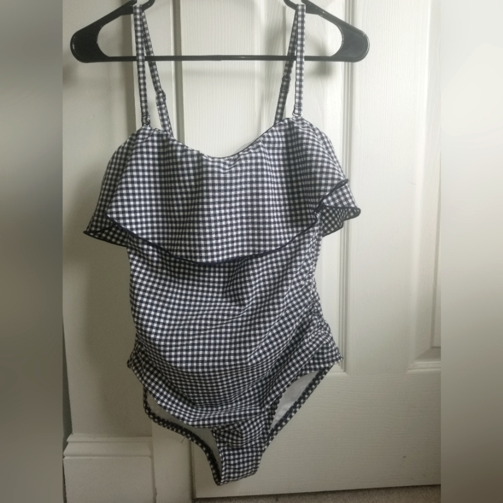 Adjustable strap maternity swimsuit